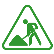 Icon grün für Baustelle